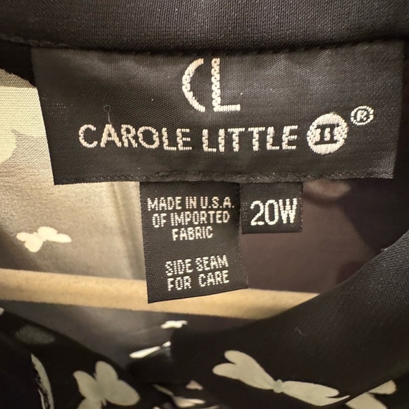 Carole Little Sheer Butterfly Print Blouse Size 20w - Picture 3 of 4